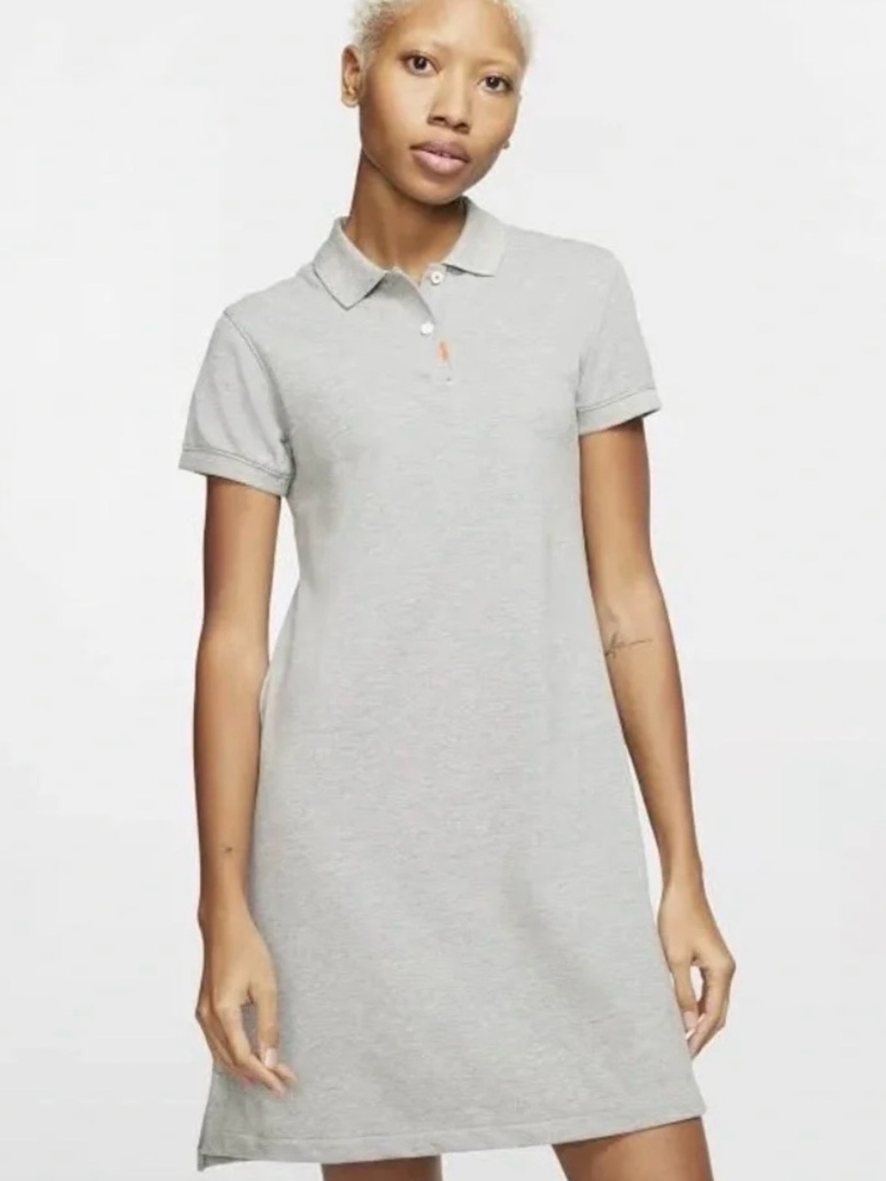 The Nike Polo Light Grey Collared Mini Golf Dress